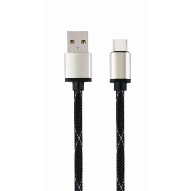 CABLU alimentare si date GEMBIRD, pt. smartphone, USB 2.0 (T) la USB 2.0 Type-C (T), 2.5m, negru, &quot;CCP-USB2-AMCM-2.5M&quot; (include TV 0.06 lei)