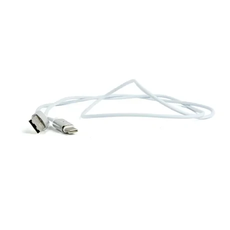 CABLU alimentare si date GEMBIRD, pt. smartphone, USB 2.0 (T) la USB 2.0 Type-C (T) (conector magnetic), 1m, alb, &quot;CC-USB2-AMUCMM-1M&quot; (include TV 0.06 lei)