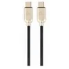 CABLU alimentare si date GEMBIRD, pt. smartphone, USB 2.0, USB Type-C (T) la USB Type-C (T), 1m, suporta incarcare PD 60W, negru, &quot;CC-USB2PD60-CMCM-1M&quot; (include TV 0.06 lei)