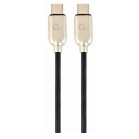 CABLU alimentare si date GEMBIRD, pt. smartphone, USB 2.0, USB Type-C (T) la USB Type-C (T), 1m, suporta incarcare PD 60W, negru, &quot;CC-USB2PD60-CMCM-1M&quot; (include TV 0.06 lei)