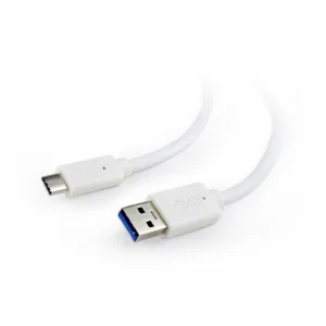 CABLU alimentare si date GEMBIRD, pt. smartphone, USB 3.0 (T) la USB 3.1 Type-C (T), 36W, 0.1m, alb, &quot;CCP-USB3-AMCM-W-0.1M&quot; (include TV 0.06 lei)