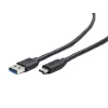 CABLU alimentare si date GEMBIRD, pt. smartphone, USB 3.0 (T) la USB 3.1 Type-C (T), 36W, 0.5m, negru, &quot;CCP-USB3-AMCM-0.5M&quot; (include TV 0.06 lei)