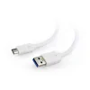 CABLU alimentare si date GEMBIRD, pt. smartphone, USB 3.0 (T) la USB 3.1 Type-C (T), 36W, 1m, alb, &quot;CCP-USB3-AMCM-1M-W&quot; (include TV 0.06 lei)
