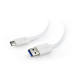 CABLU alimentare si date GEMBIRD, pt. smartphone, USB 3.0 (T) la USB 3.1 Type-C (T), 36W, 1m, alb, &quot;CCP-USB3-AMCM-1M-W&quot; (include TV 0.06 lei)