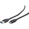 CABLU alimentare si date GEMBIRD, pt. smartphone, USB 3.0 (T) la USB 3.1 Type-C (T), 36W, 1m, negru, "CCP-USB3-AMCM-1M" (include TV 0.06 lei)