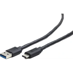 CABLU alimentare si date GEMBIRD, pt. smartphone, USB 3.0 (T) la USB 3.1 Type-C (T), 36W, 1m, negru, &quot;CCP-USB3-AMCM-1M&quot; (include TV 0.06 lei)