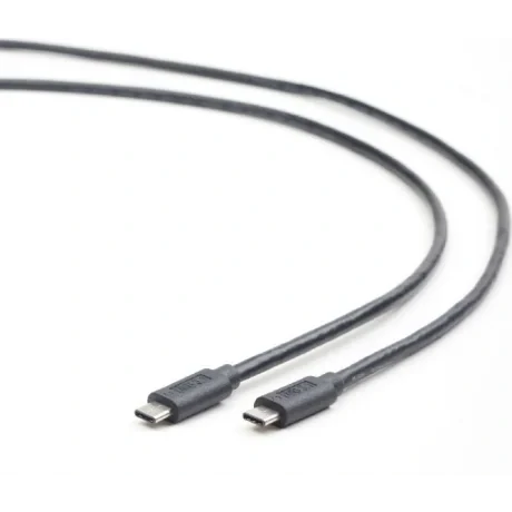 CABLU alimentare si date GEMBIRD, pt. smartphone, USB 3.1, USB Type-C (T) la USB Type-C (T), 1m, conectori auriti, negru, "CCP-USB3.1-CMCM-1M" (include TV 0.06 lei)