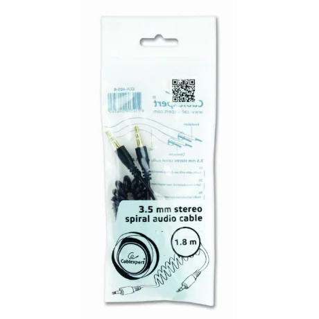 CABLU audio GEMBIRD, Jack 3.5mm (T) la Jack 3.5mm (T), conectori auriti da, 1.8 m, negru, &quot;CCA-405-6&quot; (include TV 0.06 lei)