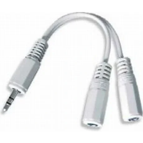 CABLU audio GEMBIRD Splitter stereo (1 x 3.5 mm jack T la 2 x 3.5 mm jack M), 10cm, alb &quot;CCA-415W&quot; (include TV 0.06 lei)