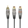 CABLU audio GEMBIRD Splitter stereo (1 x 3.5 mm jack T la 2 x 3.5 mm RCA M), 20cm, negru &quot;CCAP-RCAM2F-0.2M&quot; (include TV 0.06 lei)