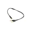 CABLU audio GEMBIRD Splitter stereo (2 x 3.5 mm jack T la 1 x 3.5 mm jack M), 20cm, metal, negru &quot;CCA-418M&quot; (include TV 0.18lei)