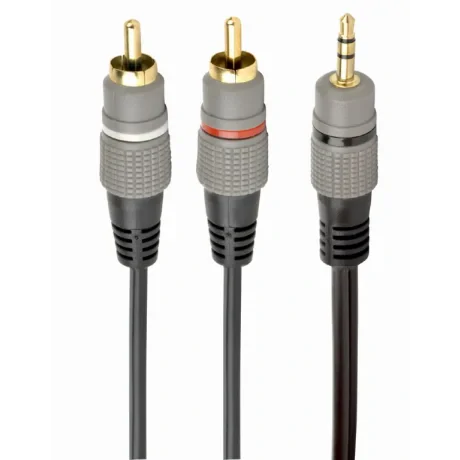 CABLU audio GEMBIRD stereo (3.5 mm jack la 2 x RCA), 5m, conectori auriti, &quot;CCA-352-5M&quot; (include TV 0.18lei)