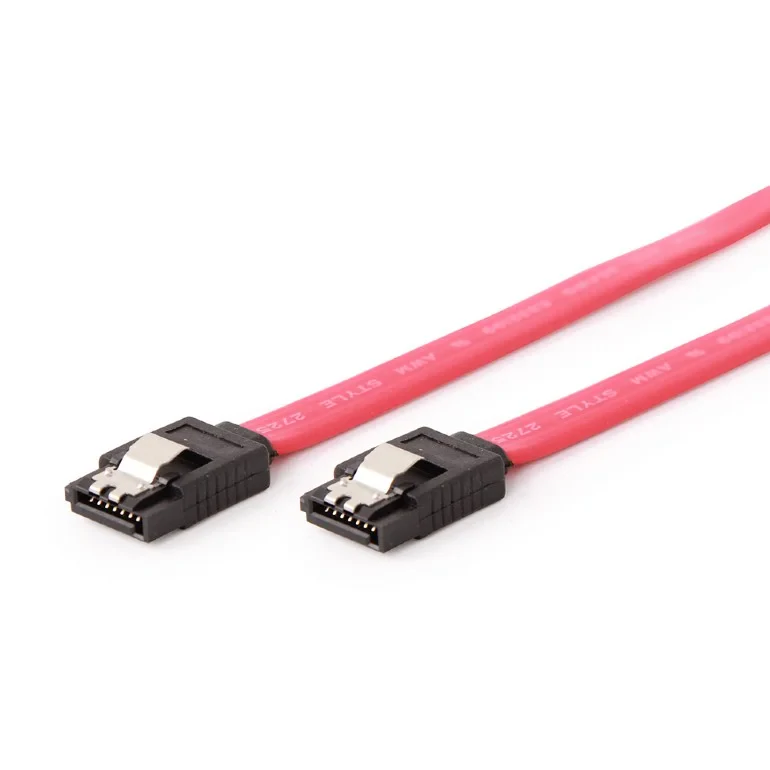 CABLU date GEMBIRD, S-ATA 3 (T) la S-ATA 3 (T), metal clips, 10cm, &quot;CC-SATAM-DATA-0.1M&quot; (include TV 0.06 lei)