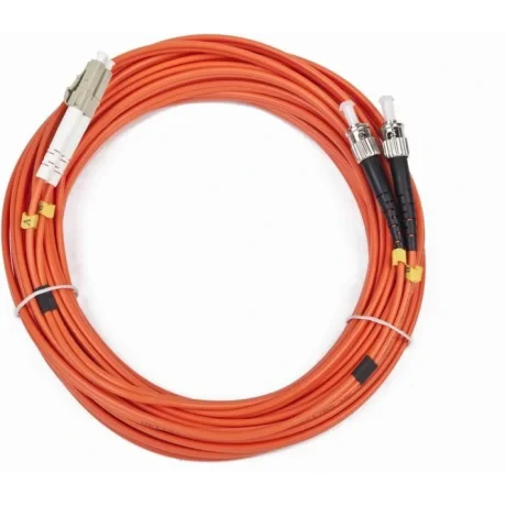 CABLU FIBRA OPTICA duplex multimode,  2m, conectori LC-ST, bulk, Gembird "CFO-LCST-OM2-2M"