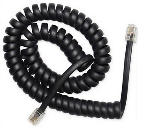 CABLU TELEFONIC GEMBIRD 4P4C,  2m, RJ10, black, spiralat, "TC4P4CS-2M" (include TV 0.06 lei) thumb