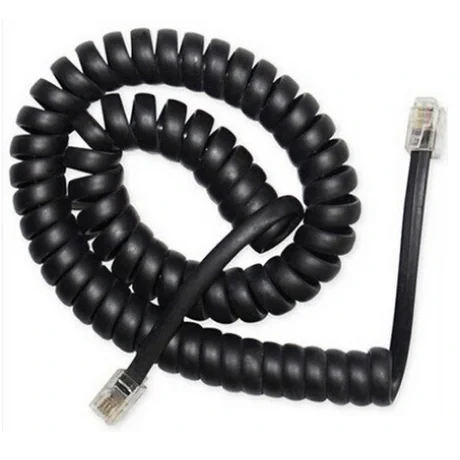 CABLU TELEFONIC GEMBIRD 4P4C,  2m, RJ10, black, spiralat, &quot;TC4P4CS-2M&quot; (include TV 0.06 lei)