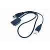 CABLU USB GEMBIRD adaptor, USB 2.0 (T) la slim S-ATA (T), 50cm, pt. SSD, DVD, cu USB suplimentar pt. extra power, negru, &quot;A-USATA-01&quot; (include TV 0.06 lei)