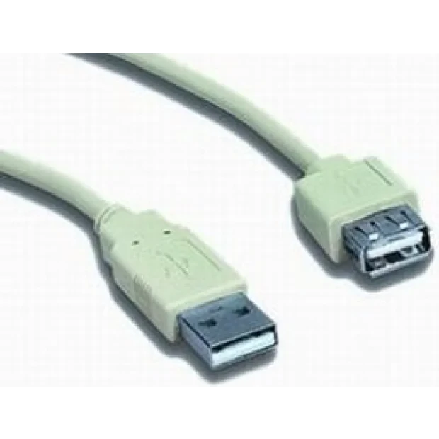 CABLU USB GEMBIRD prelungitor, USB 2.0 (T) la USB 2.0 (M), 0.75m, alb, &quot;CC-USB2-AMAF-75CM/300&quot; (include TV 0.06 lei)