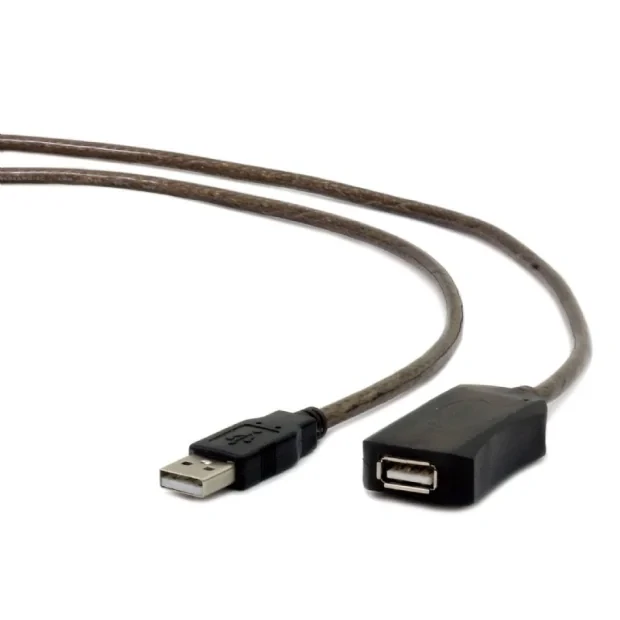 CABLU USB GEMBIRD prelungitor, USB 2.0 (T) la USB 2.0 (M), 10m, activ (permite folosirea unui cablu USB lung), black &quot;UAE-01-10M&quot; (include TV 0.8lei)