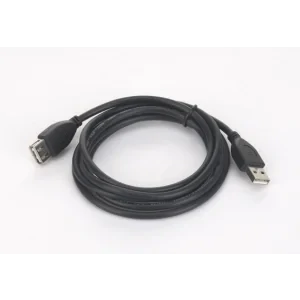 CABLU USB GEMBIRD prelungitor, USB 2.0 (T) la USB 2.0 (M), 1.8m, conectori auriti, negru, &quot;CCP-USB2-AMAF-6&quot; (include TV 0.06 lei)