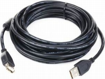 CABLU USB GEMBIRD prelungitor, USB 2.0 (T) la USB 2.0 (M), 3m, premium, conectori auriti, negru, "CCF-USB2-AMAF-10" (include TV 0.06 lei) thumb