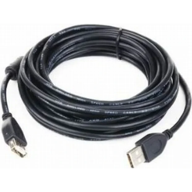 CABLU USB GEMBIRD prelungitor, USB 2.0 (T) la USB 2.0 (M), 3m, premium, conectori auriti, negru, &quot;CCF-USB2-AMAF-10&quot; (include TV 0.06 lei)