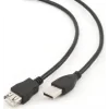 CABLU USB GEMBIRD prelungitor, USB 2.0 (T) la USB 2.0 (M), 4.5m, conectori auriti, negru, &quot;CCP-USB2-AMAF-15C&quot; (include TV 0.18lei)