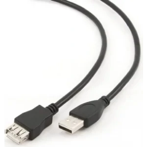 CABLU USB GEMBIRD prelungitor, USB 2.0 (T) la USB 2.0 (M), 4.5m, conectori auriti, negru, &quot;CCP-USB2-AMAF-15C&quot; (include TV 0.18lei)