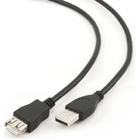 CABLU USB GEMBIRD prelungitor, USB 2.0 (T) la USB 2.0 (M), 4.5m, conectori auriti, negru, &quot;CCP-USB2-AMAF-15C&quot; (include TV 0.18lei)