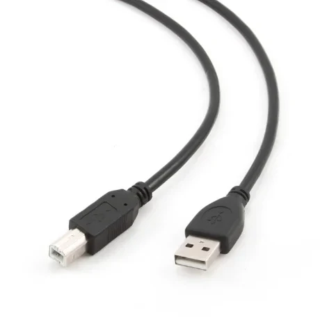 CABLU USB GEMBIRD pt. imprimanta, USB 2.0 (T) la USB 2.0 Type-B (T), 1m, conectori auriti, black, &quot;CCP-USB2-AMBM-1M&quot; (include TV 0.06 lei)