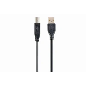 CABLU USB GEMBIRD pt. imprimanta, USB 2.0 (T) la USB 2.0 Type-B (T), 1m, conectori auriti, black, &quot;CCP-USB2-AMBM-1M&quot; (include TV 0.06 lei)