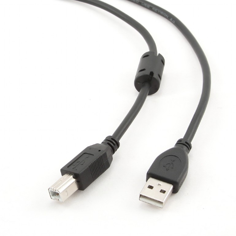CABLU USB GEMBIRD pt. imprimanta, USB 2.0 (T) la USB 2.0 Type-B (T), 4.5m, premium, conectori auriti, black, "CCF-USB2-AMBM-15" (include TV 0.18lei) thumb