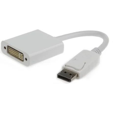 CABLU video GEMBIRD, adaptor DisplayPort (T) la DVI-I DL (M), 10cm, rezolutie maxima 1920 x 1200 la 60 Hz, alb, &quot;A-DPM-DVIF-002-W&quot; (include TV 0.06 lei)
