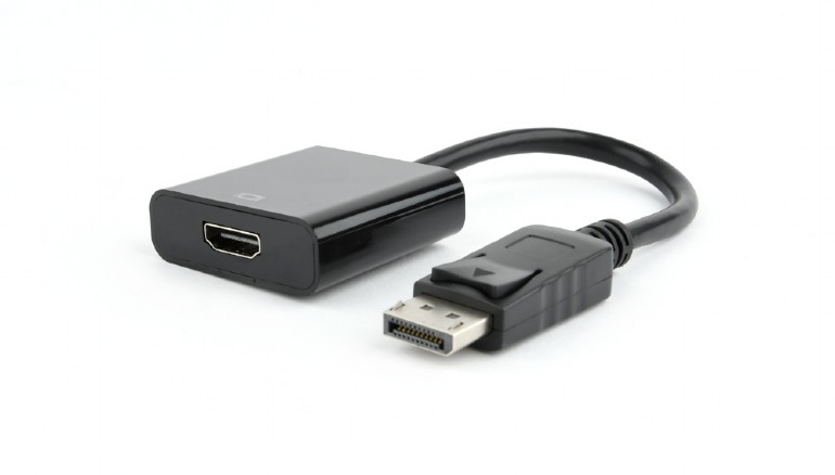 CABLU video GEMBIRD, adaptor DisplayPort (T) la HDMI (M), 10cm, rezolutie maxima Full HD (1920 x 1080) la 60Hz, negru, "AB-DPM-HDMIF-002" (include TV 0.06 lei) thumb