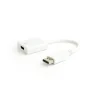 CABLU video GEMBIRD, adaptor DisplayPort (T) la HDMI (M), 10cm, rezolutie maximaFull HD (1920 x 1080) la 60Hz, alb, "A-DPM-HDMIF-002-W" (include TV 0.06 lei)