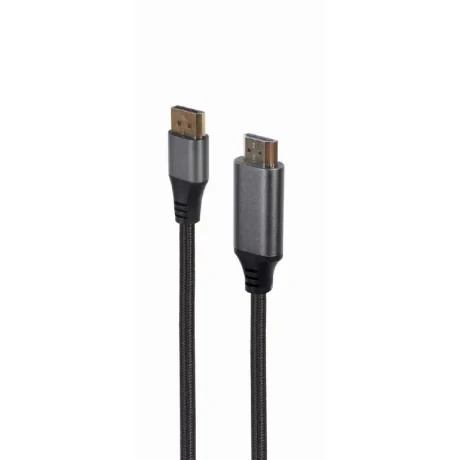 CABLU video GEMBIRD, adaptor DisplayPort (T) la HDMI (T), DP v1.2, 4K (3840 x 2160) la 60Hz, 1.8m, negru, &quot;CC-DP-HDMI-4K-6&quot; (include TV 0.18lei)