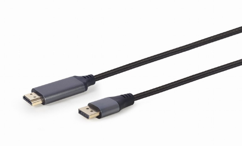 CABLU video GEMBIRD, adaptor DisplayPort (T) la HDMI (T), DP v1.2, 4K (3840 x 2160) la 60Hz, 1.8m, negru, "CC-DP-HDMI-4K-6" (include TV 0.18lei) thumb