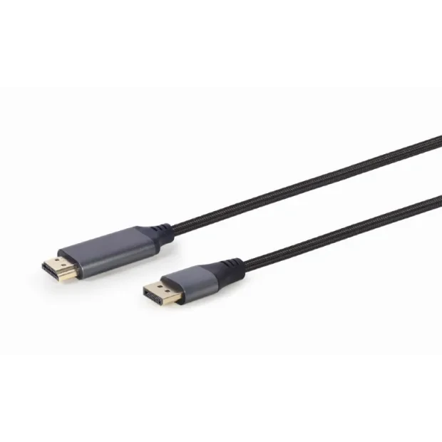 CABLU video GEMBIRD, adaptor DisplayPort (T) la HDMI (T), DP v1.2, 4K (3840 x 2160) la 60Hz, 1.8m, negru, &quot;CC-DP-HDMI-4K-6&quot; (include TV 0.18lei)