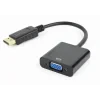 CABLU video GEMBIRD, adaptor DisplayPort (T) la VGA (M), 10cm, rezolutie maxima Full HD (1920 x 1080) la 60Hz, negru, &quot;A-DPM-VGAF-02&quot; (include TV 0.06 lei)