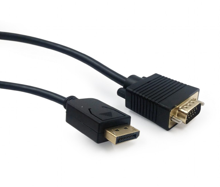 CABLU video GEMBIRD, adaptor DisplayPort (T) la VGA (T), 1.8m, rezolutie maxima QXGA (2048 x 1536) la 60Hz, negru, "CCP-DPM-VGAM-6" (include TV 0.18lei) thumb