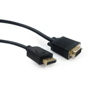 CABLU video GEMBIRD, adaptor DisplayPort (T) la VGA (T), 1.8m, rezolutie maxima QXGA (2048 x 1536) la 60Hz, negru, &quot;CCP-DPM-VGAM-6&quot; (include TV 0.18lei)