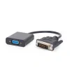 CABLU video GEMBIRD, adaptor DVI-D DL (T) la VGA (M), 20cm, rezolutie maxima Full HD (1920 x 1080) la 60Hz, negru, &quot;A-DVID-VGAF-01&quot; (include TV 0.06 lei)