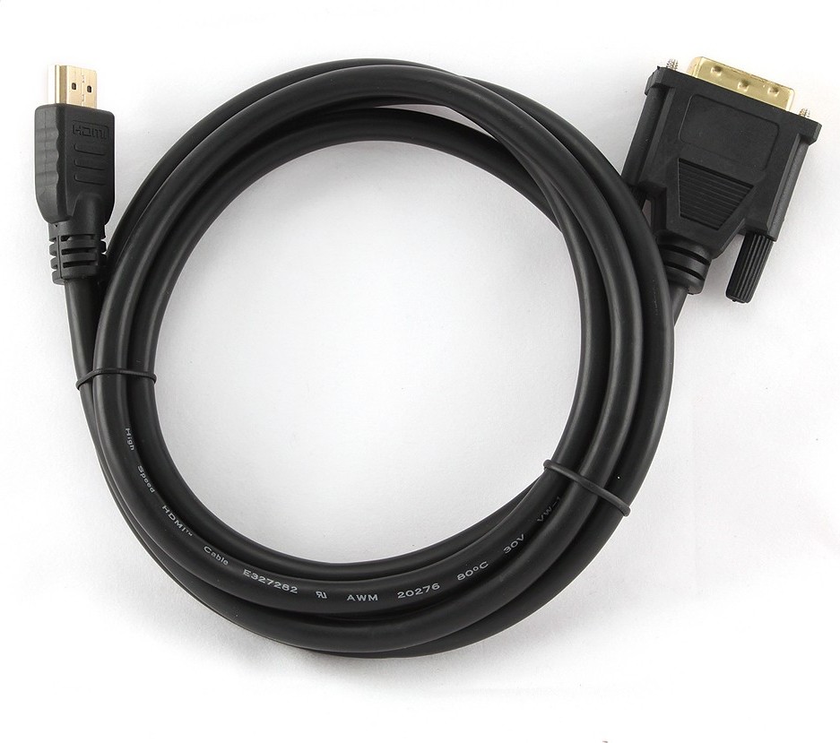 CABLU video GEMBIRD, adaptor HDMI (T) la DVI-D SL (T), 1.8m, conectori auriti, negru, "CC-HDMI-DVI-6" (include TV 0.06 lei) thumb