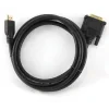 CABLU video GEMBIRD, adaptor HDMI (T) la DVI-D SL (T), 1.8m, conectori auriti, negru, &quot;CC-HDMI-DVI-6&quot; (include TV 0.06 lei)