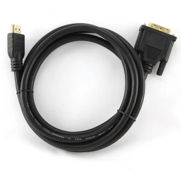 CABLU video GEMBIRD, adaptor HDMI (T) la DVI-D SL (T), 1.8m, conectori auriti, negru, &quot;CC-HDMI-DVI-6&quot; (include TV 0.06 lei)