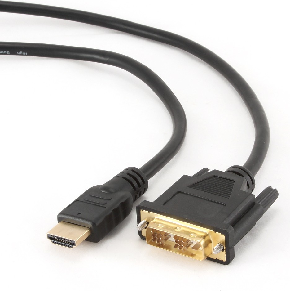CABLU video GEMBIRD, adaptor HDMI (T) la DVI-D SL (T), 1.8m, conectori auriti, negru, "CC-HDMI-DVI-6" (include TV 0.06 lei) thumb