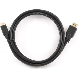 CABLU video GEMBIRD, adaptor HDMI (T) la Mini-HDMI (Type C)(T), 1.8m, rezolutie maxima 4K DCI (4096 x 2160) la 60 Hz, negru, &quot;CC-HDMI4C-6&quot; (include TV 0.06 lei)