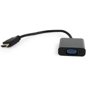 CABLU video GEMBIRD, adaptor HDMI (T) la VGA (M), 15cm, rezolutie maxima Full HD (1920 x 1080) la 60Hz, negru, &quot;A-HDMI-VGA-04&quot; (include TV 0.06 lei)