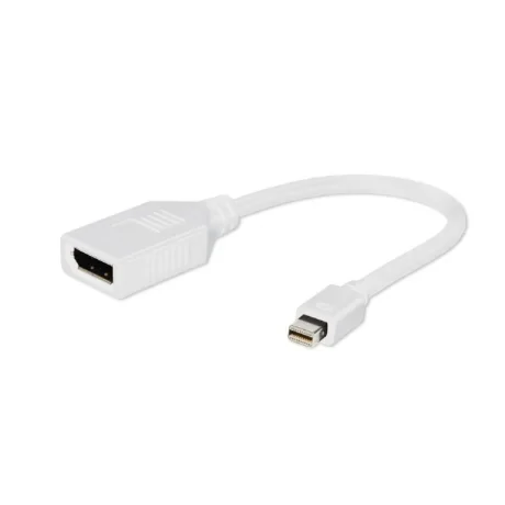 CABLU video GEMBIRD, adaptor Mini-DisplayPort (T) la DisplayPort (M), 10cm, rezolutie maxima Full HD (1920 x 1080) la 60Hz, alb, "A-mDPM-DPF-001-W" (include TV 0.06 lei)