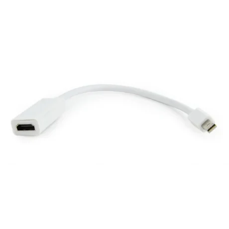 CABLU video GEMBIRD, adaptor Mini-DisplayPort (T) la HDMI (M), 10cm, rezolutie maxima Full HD (1920 x 1080) la 60Hz, alb, "A-mDPM-HDMIF-02-W" (include TV 0.06 lei)